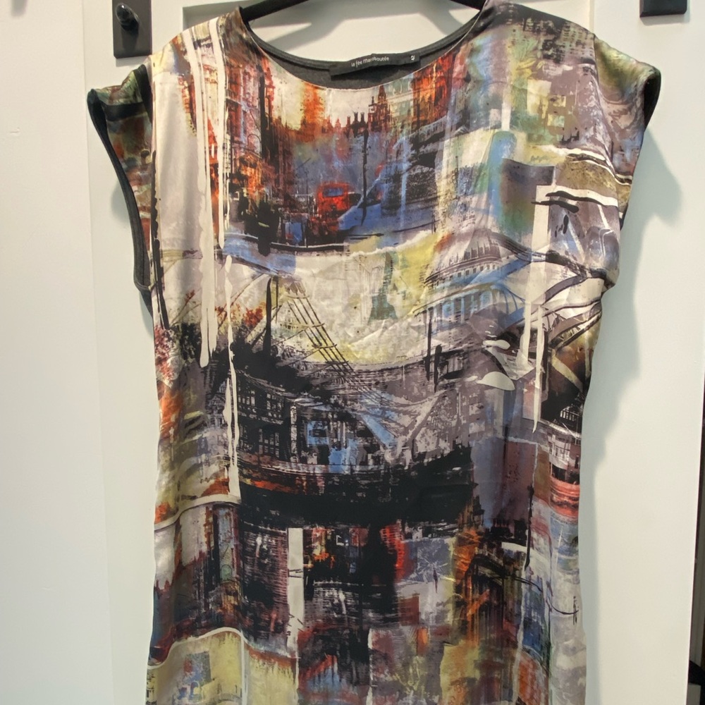 🇫🇷FRENCH BRAND 🇫🇷Tunic/dress printed front and grey cotton back